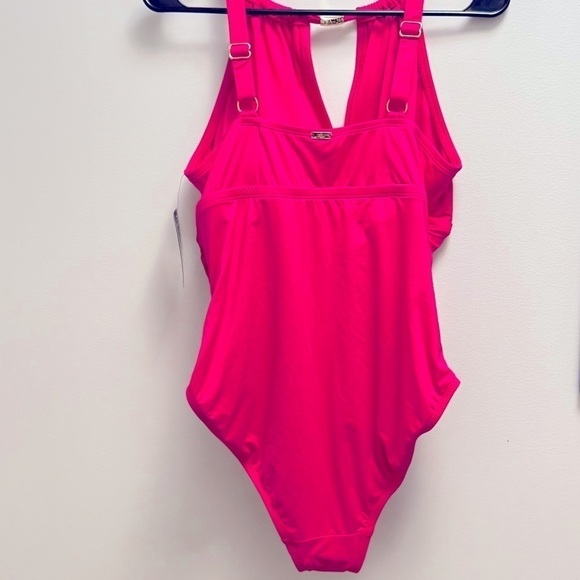 LAUREN RALPH Plus Size Halter-Neck One Piece Swimsuit, swimwear size 18 W Orchid - Picture 7 of 16